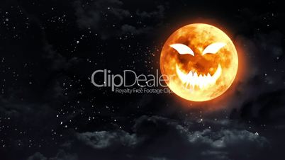 pumpkin face moon