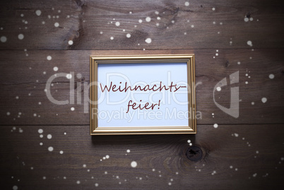 Picture Frame, Weihnachtsfeier Mean Christmas Party, Snowflake
