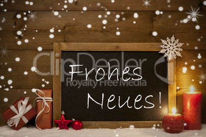 Christmas Card,Blackboard, Snowflake, Frohes Neues Mean New Year