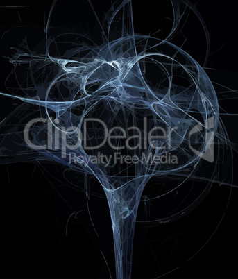 image of one Digital Fractal on Black Color