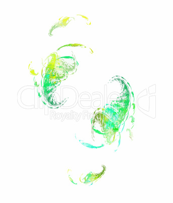 image of one Digital Fractal on Black Color