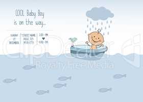 baby boy shower card