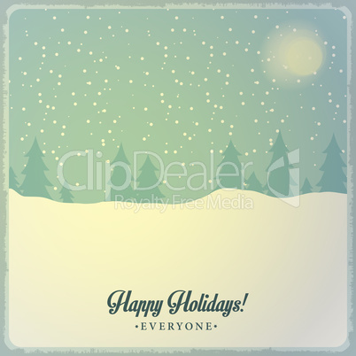 Christmas postcard decoration background. Happy new year message