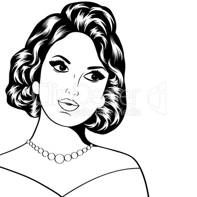 Pop Art illustration of woman