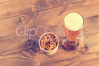 Oktoberfest Beer Mug and traditional German pretzels