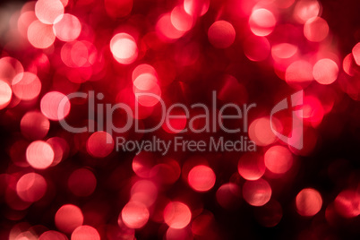 Abstract red circular bokeh background of Christmas light