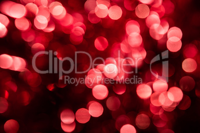 Abstract red circular bokeh background of Christmas light