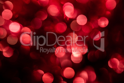 Abstract red circular bokeh background of Christmas light