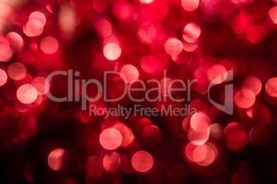 Abstract red circular bokeh background of Christmas light