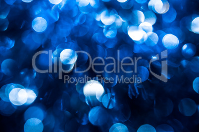 Abstract blue christmas lights as background