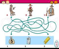 paths puzzle educational game