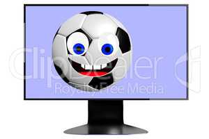 Screen with football