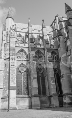 Black and white St Margaret Church in London