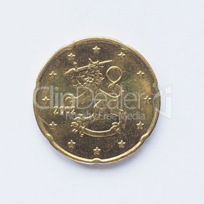 Finnish 20 cent coin