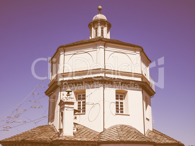 Retro looking Monte Cappuccini church in Turin