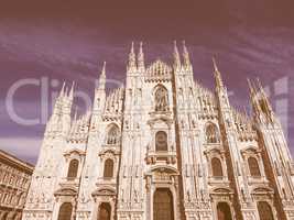 Retro looking Milan Cathedral