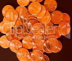 Retro look Dollar coins 1 cent wheat penny cent