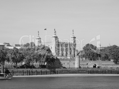 Black and white Tower of London