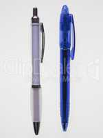 Blue and white pen
