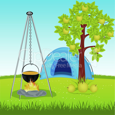 tent on nature