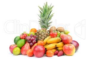 Collection fruit with pineapple