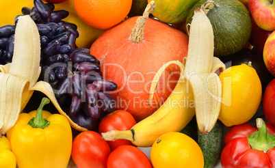 collection fresh fruit and vegetable