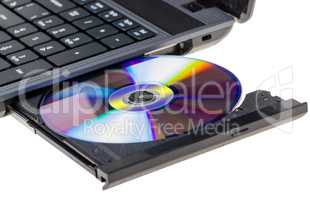 Electronic collection - Laptop with open DVD tray