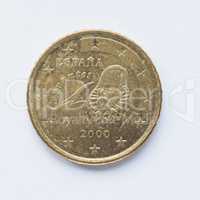 Spanish 50 cent coin