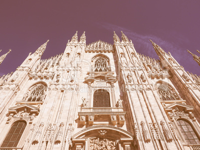 Retro looking Milan Cathedral