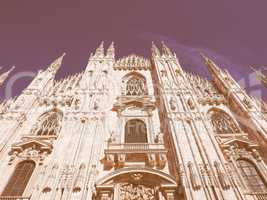 Retro looking Milan Cathedral