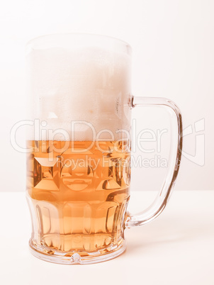 Retro looking Lager beer glass