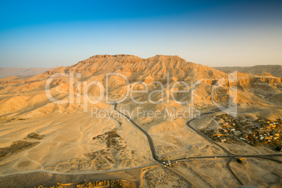 Aerial View of R Valley of the Kings on the West Bank of the Nil