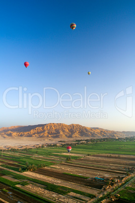 Hot Air Balloons over Valley of the Kings, Egypt