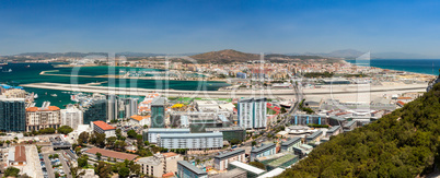 Panorama of Gibraltar Airport
