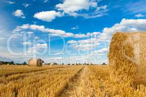 Straw Bales and Blue Sky