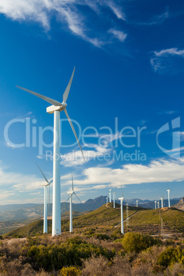 Wind  Farm on a hilltop in Spain