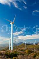 Wind  Farm on a hilltop in Spain