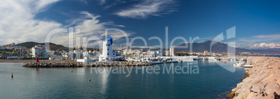 Panorama of Duquesa Harbour, Costa del Sol, Spain