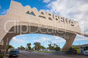 Gateway to Marbella on the Costa del Sol, Spain