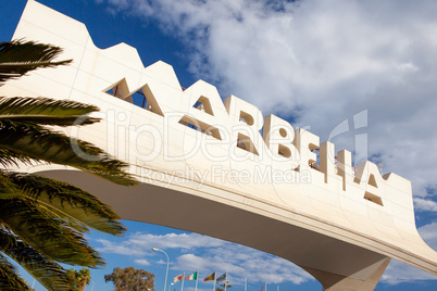 Gateway to Marbella on the Costa del Sol, Spain