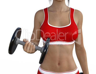 Woman Lifting Weights