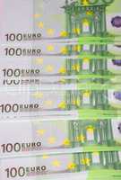 europe euros banknote of hundreds