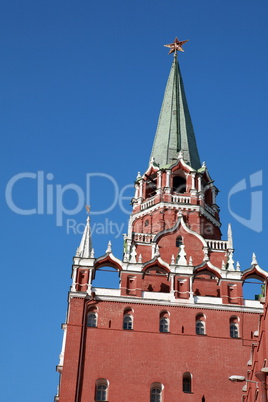 Kremlin tower on sky background