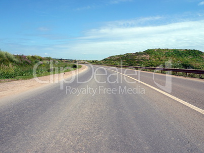 road and sky at summer