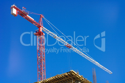 crane tower on sky background