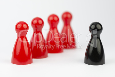 Conceptual game pawns.