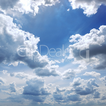 beautiful clouds in blue sky