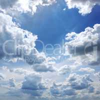 beautiful clouds in blue sky