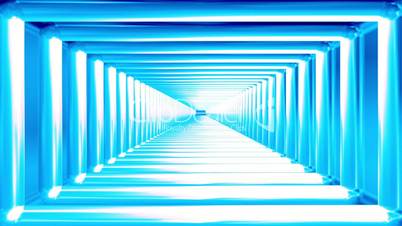 Broadcast Endless Hi-Tech Tunnel, Blue, Industrial, HD