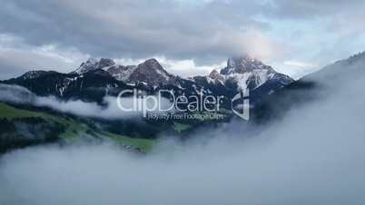 time lapse fog clouds over prags valley dolomites 11677